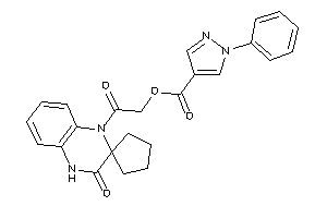 Image of 1-phenylpyrazole-4-carboxylic Acid [2-keto-2-(3-ketospiro[4H-quinoxaline-2,1'-cyclopentane]-1-yl)ethyl] Ester